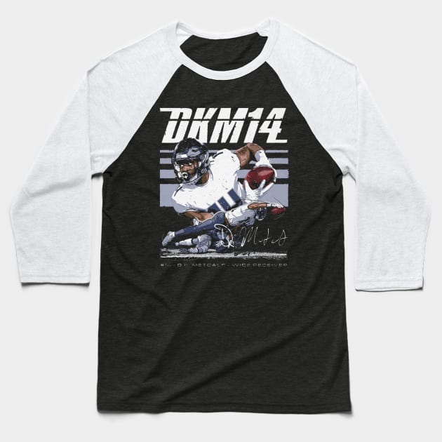 D.K. Metcalf Seattle Touchdown Dive Baseball T-Shirt by MASTER_SHAOLIN